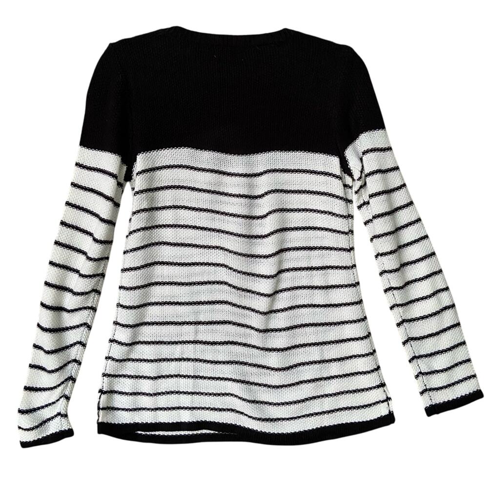 NWT New Croft & Barrow Womens Small 100% Acrylic Long Sleeve Striped Sweater - Picture 2 of 5